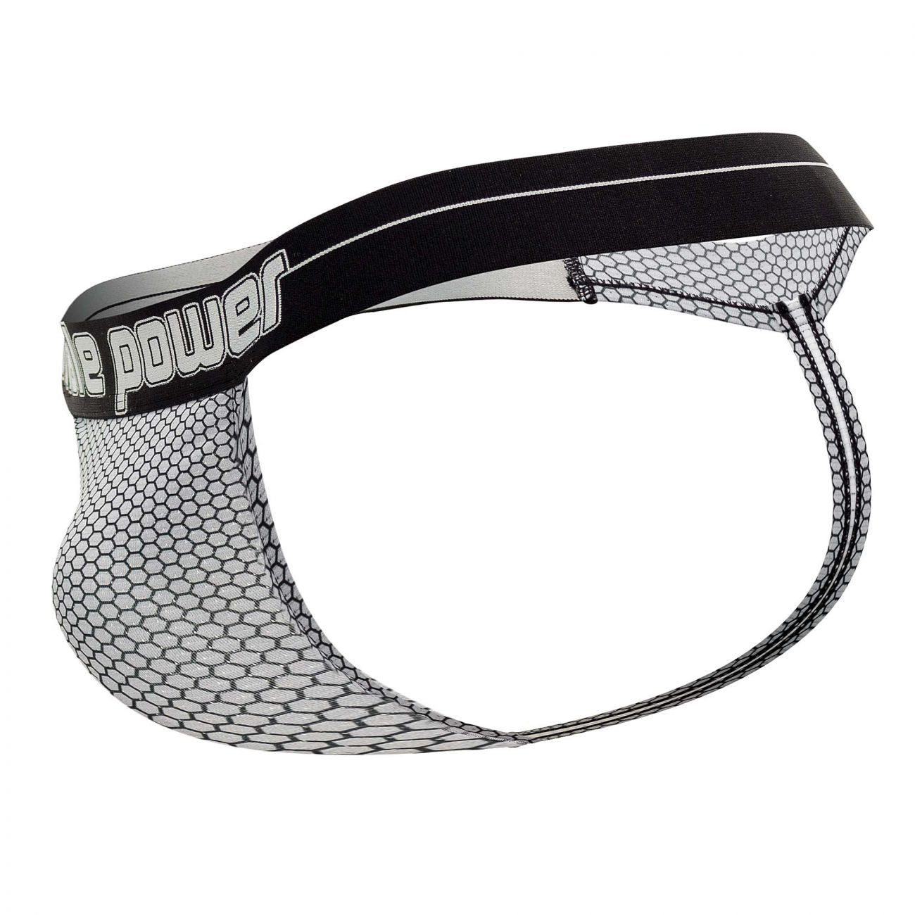 Male Power 454-269 Sexagon Micro V Thong Gray