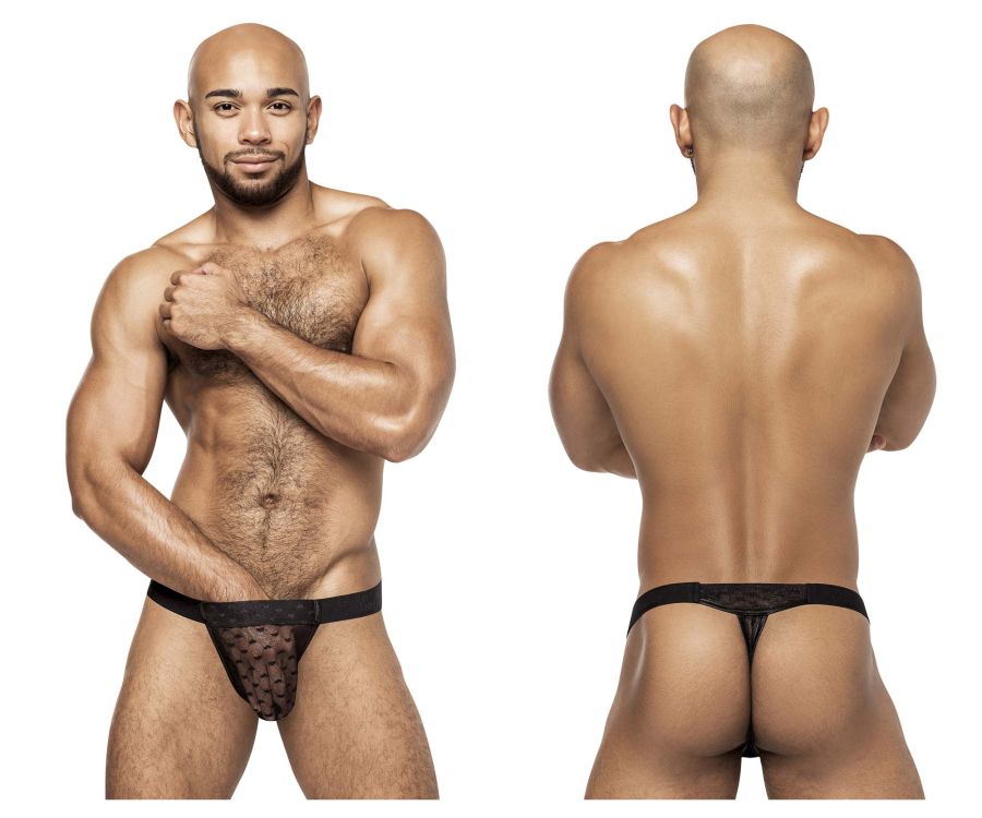 Male Power 454-279 Heart Breaker Micro Thong V Black