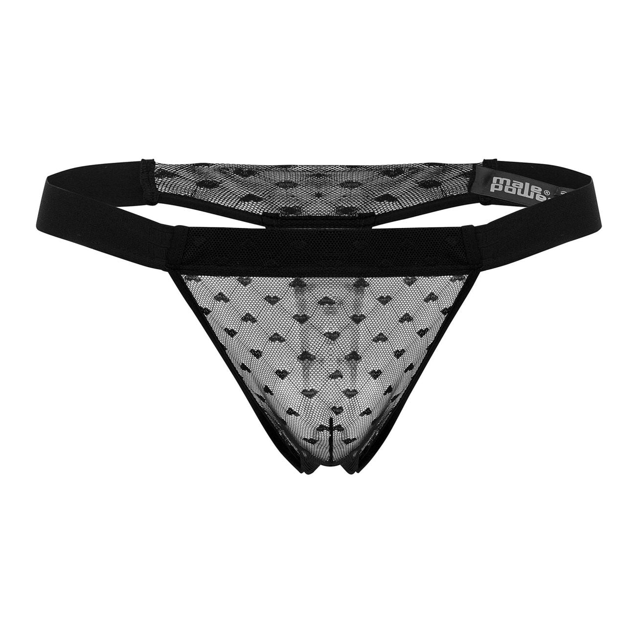 Male Power 454-279 Heart Breaker Micro Thong V Black