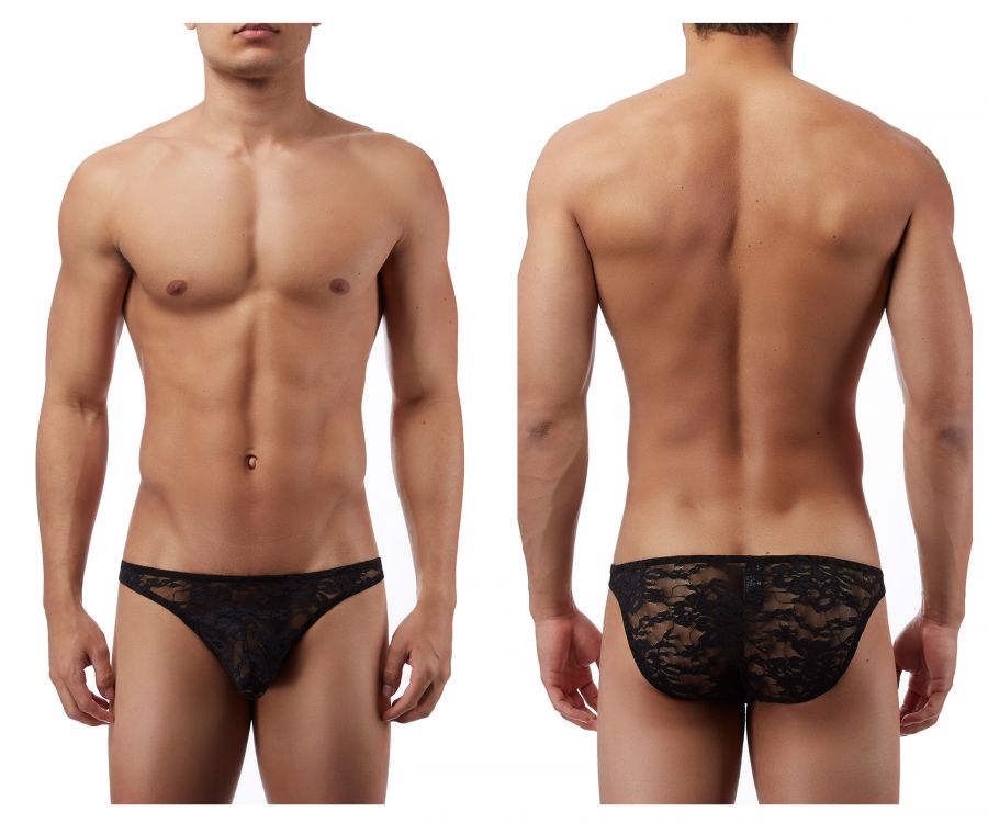 Male Power 491162 Stretch Lace Wonder Bikini Black