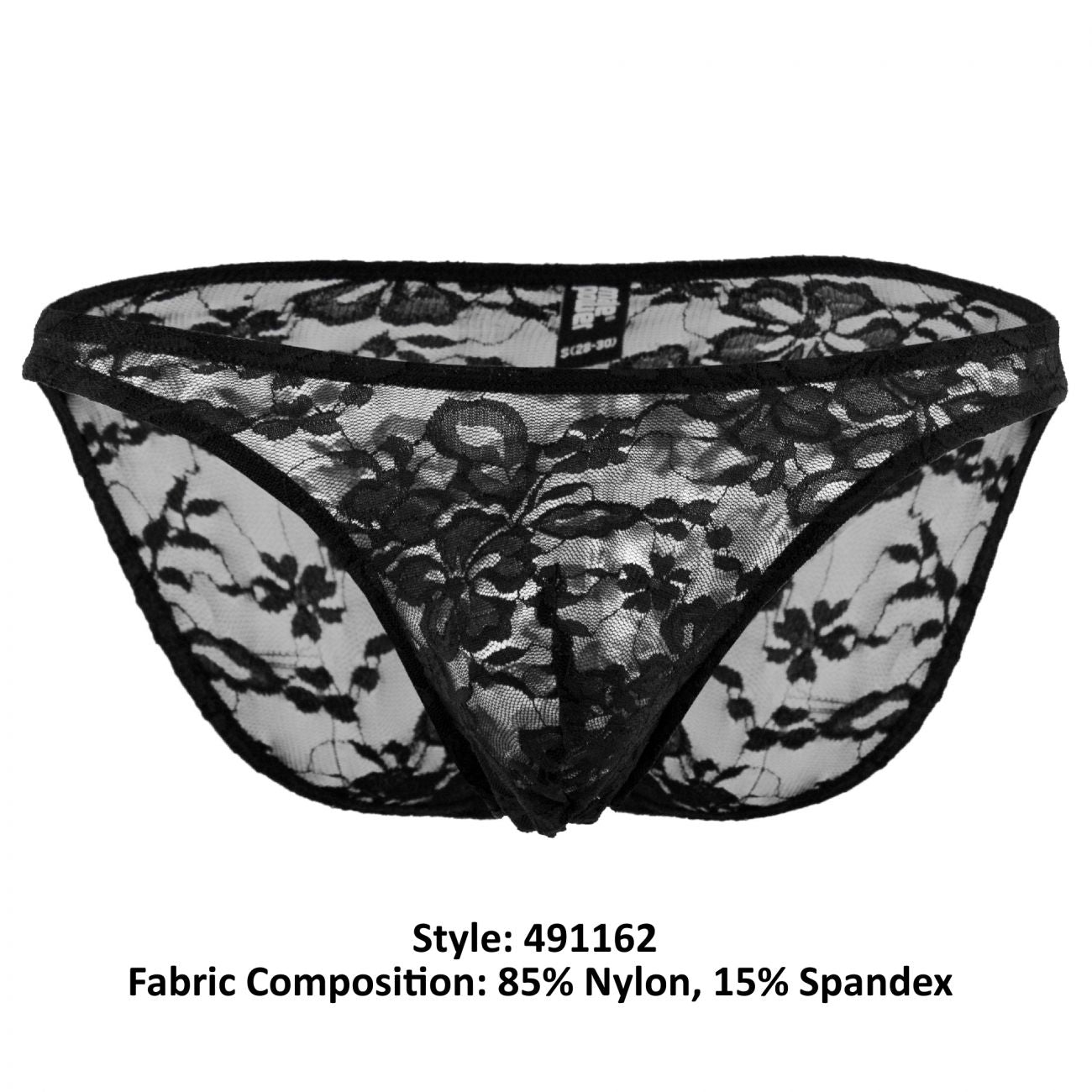 Male Power 491162 Stretch Lace Wonder Bikini Black