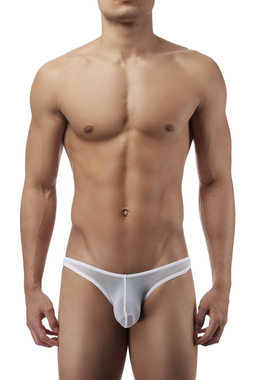 Male Power PAK884 Euro Male Mesh Full Cut Thong White