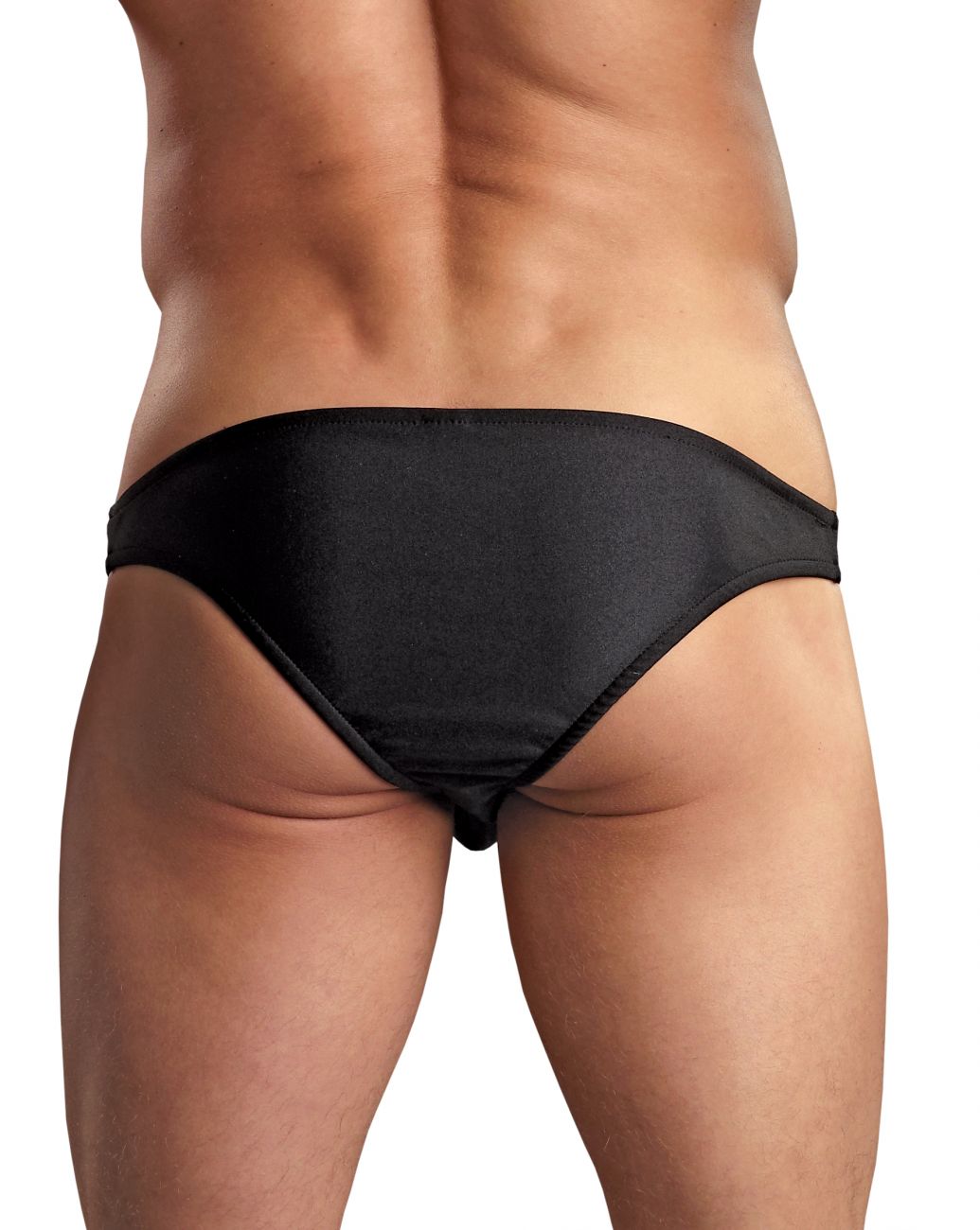 Male Power PAK871 Euro Male Spandex Brazilian Pouch Bikini Black