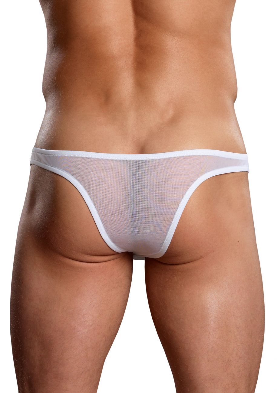 Male Power PAK884 Euro Male Mesh Full Cut Thong White