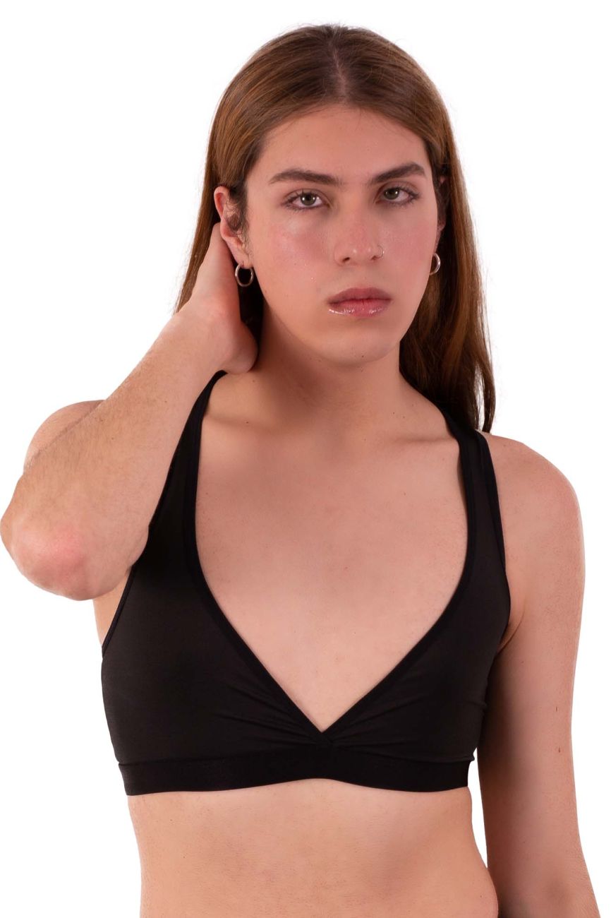 PLURAL PL003 Non-binary Underwear Bra Top Black