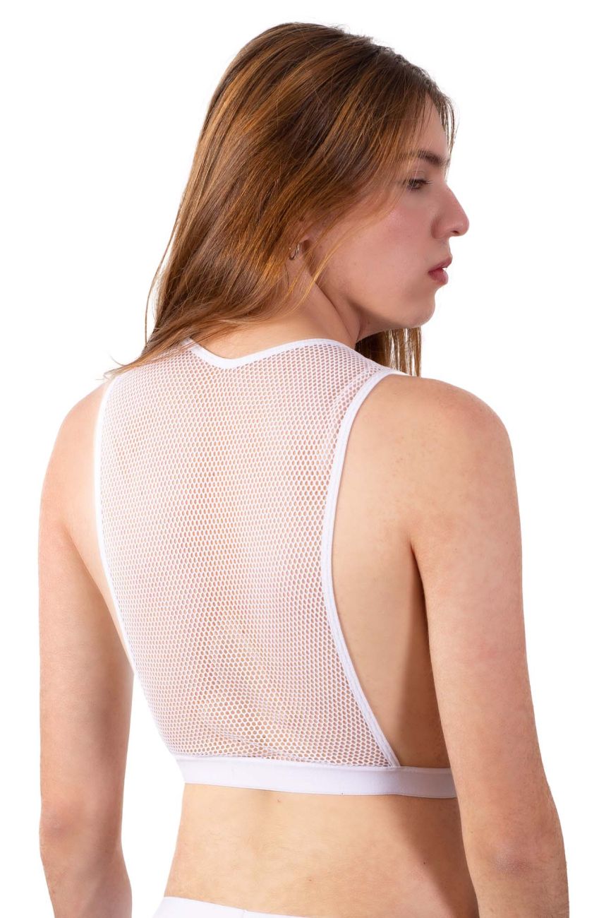 PLURAL PL007 Non-binary Underwear Crop Top White