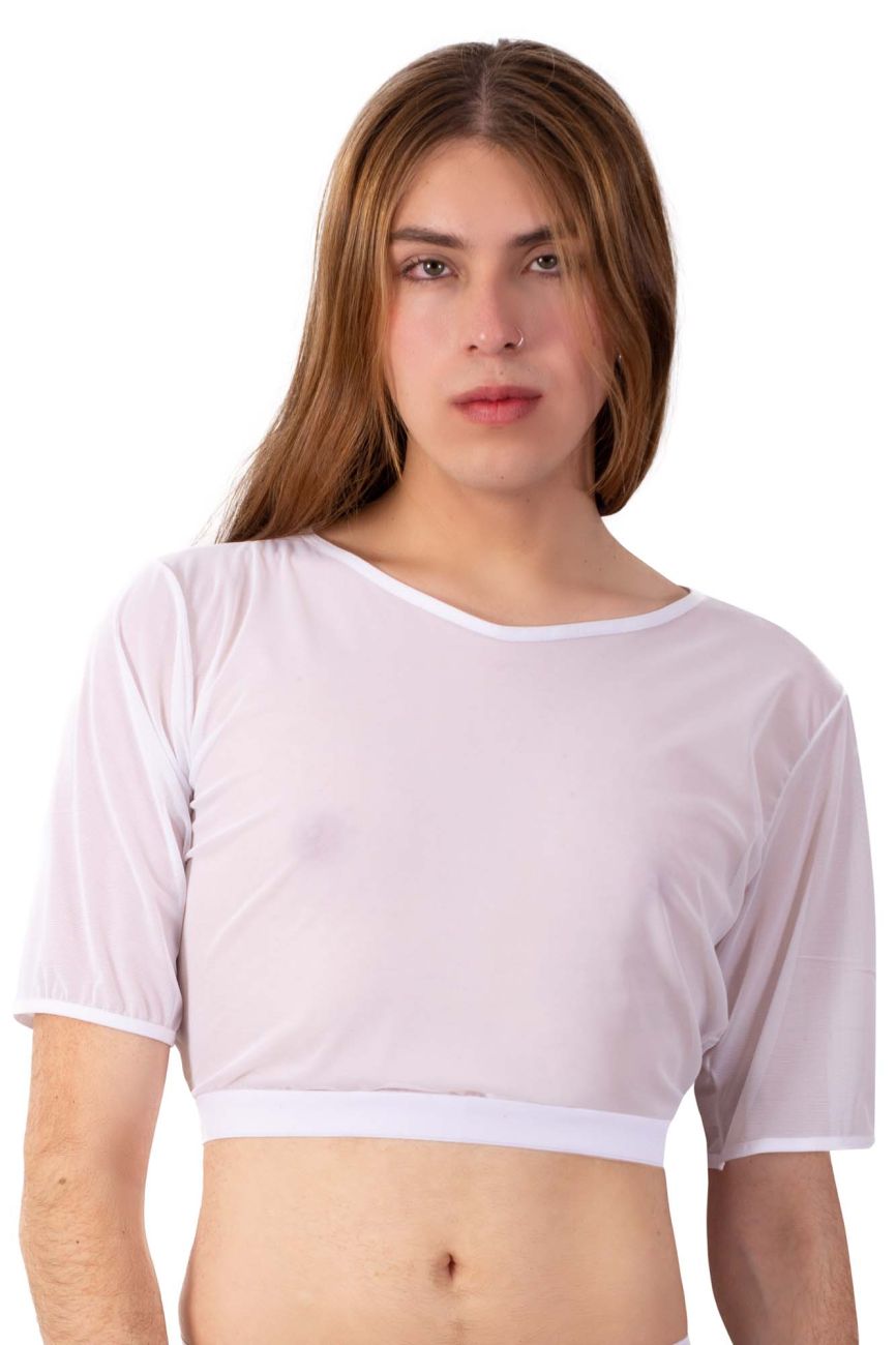 PLURAL PL009 Non-binary Underwear Crop Top White
