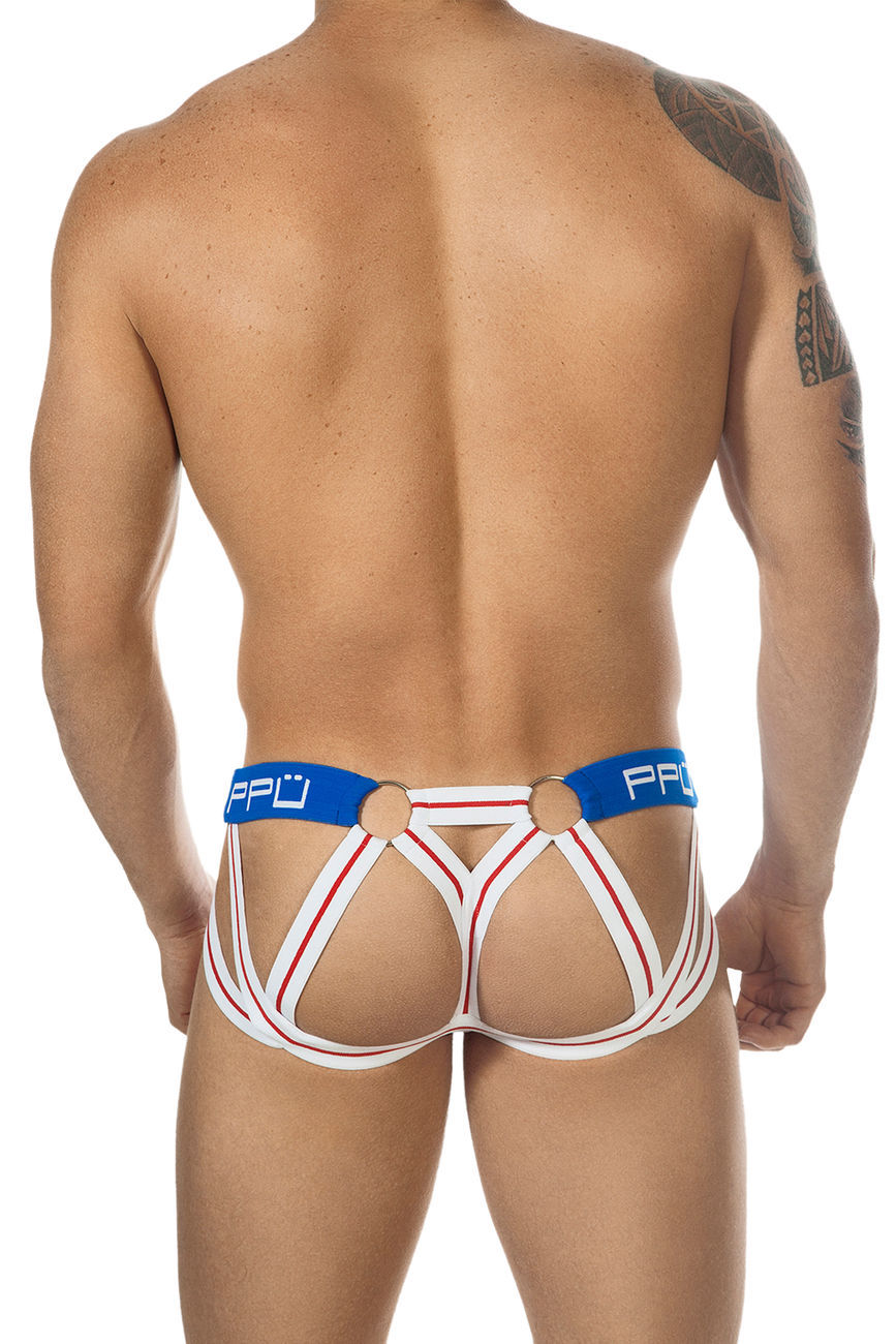 PPU 1305 Multi-Strap Jockstrap Red