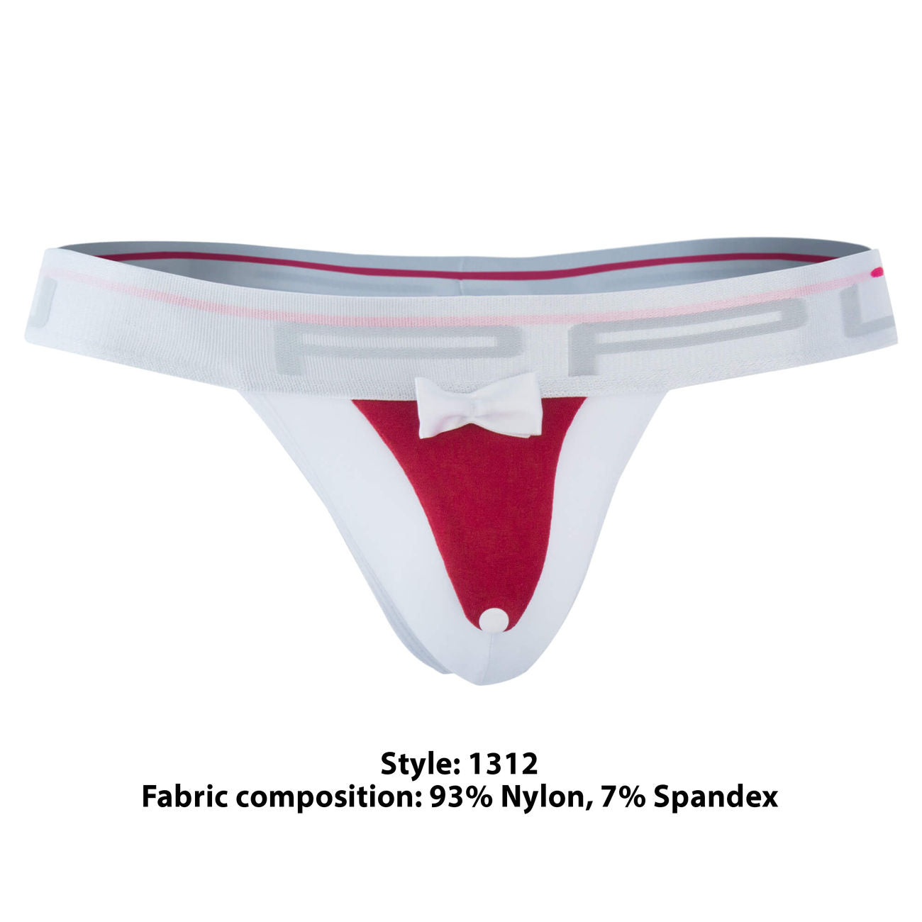 PPU 1312 Tuxedo Thong White-Red
