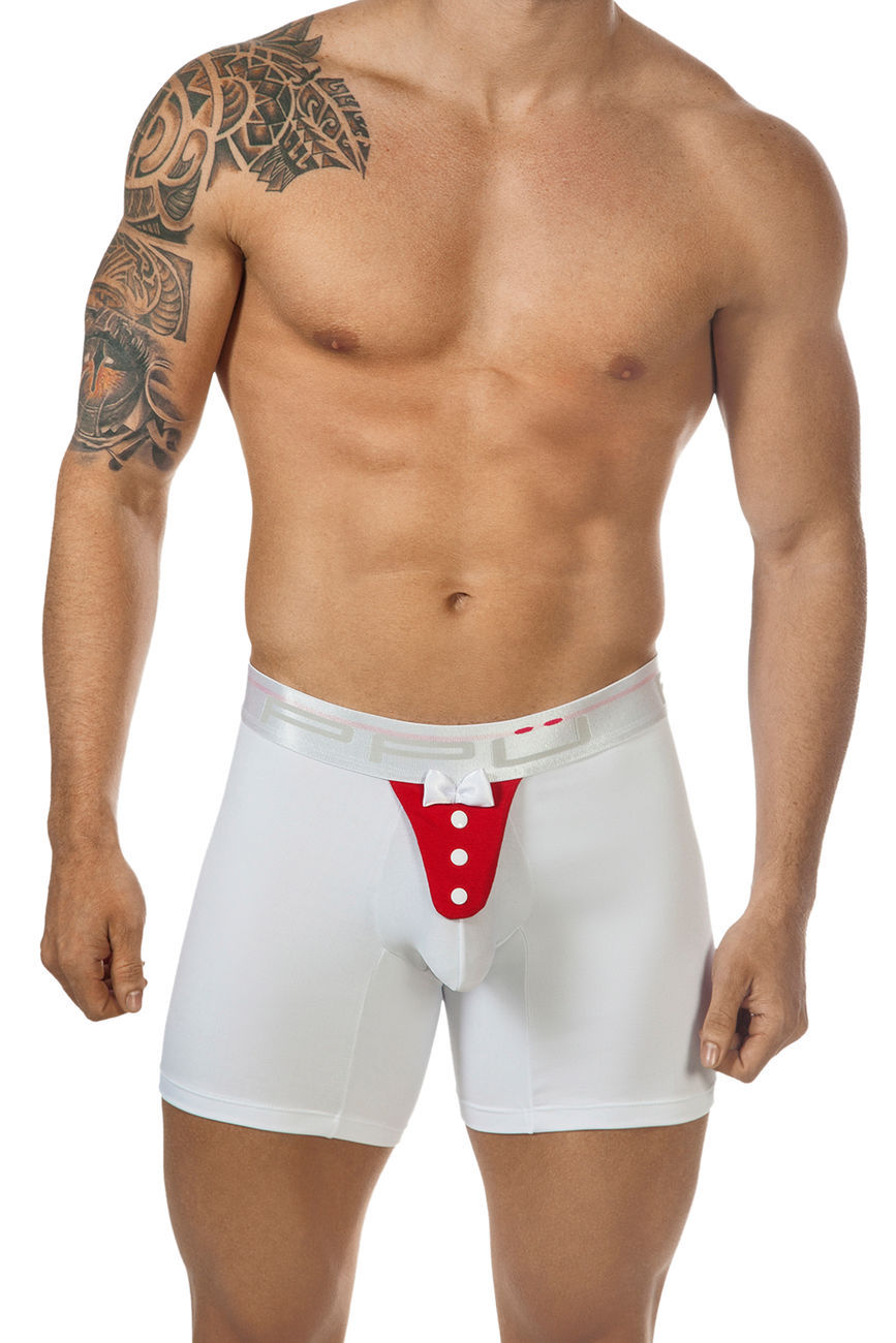 PPU 1325 Tuxedo Boxer White-Red