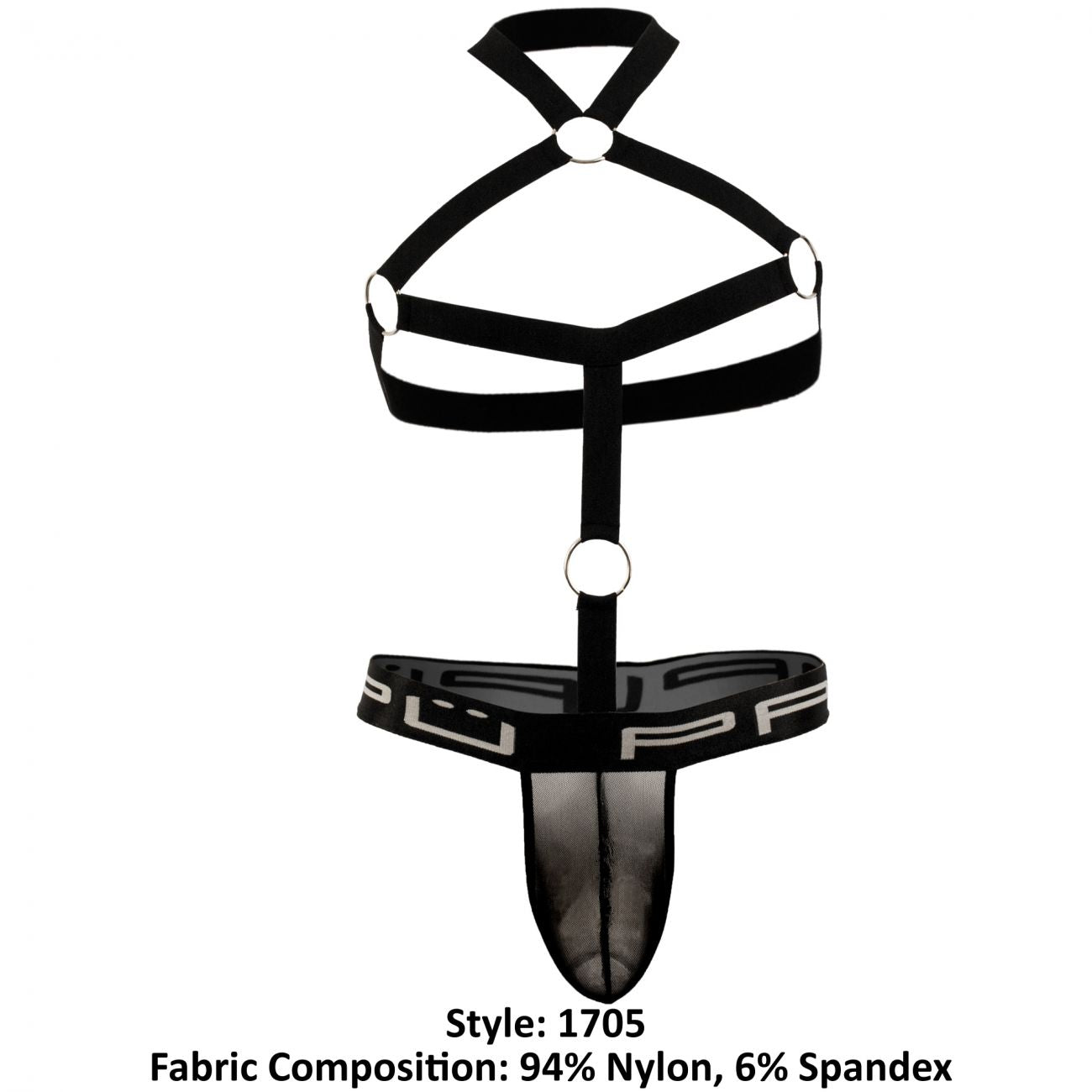 PPU 1705 Thong Harness Black