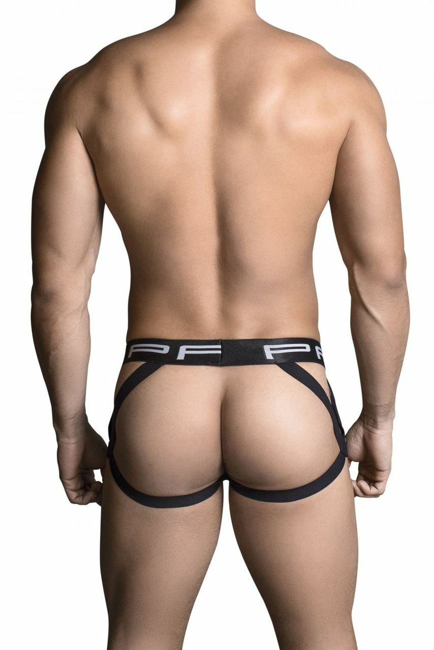 SALE - Male PPU Jockstrap with Peep Hole Front Black