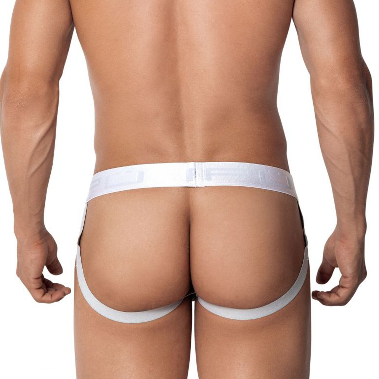 JCSTK - Mens PPU Underwear Jockstrap Brief Black with Silver