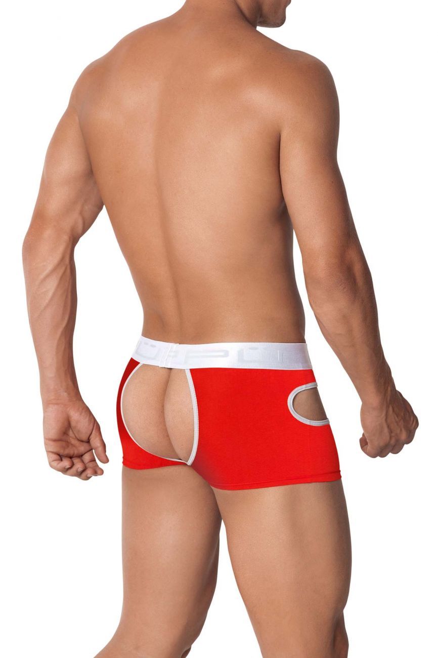 PPU 2104 Open Back Trunks Red
