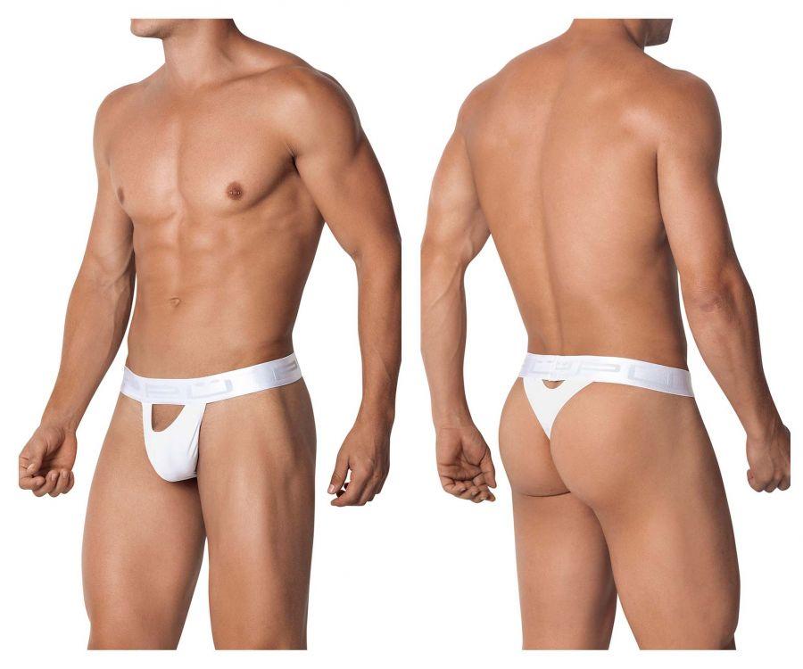 PPU 2112 Peek-a-boo Thongs White