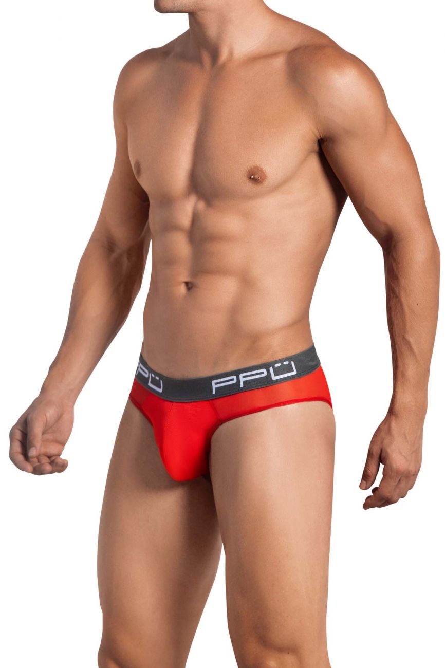 PPU 2113 Mesh Bikini Thongs Red