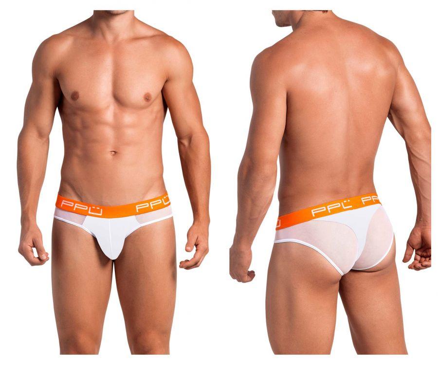 PPU 2113 Mesh Bikini Thongs White