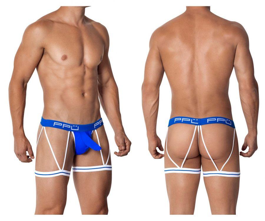 PPU 2114 Garter Thongs Blue