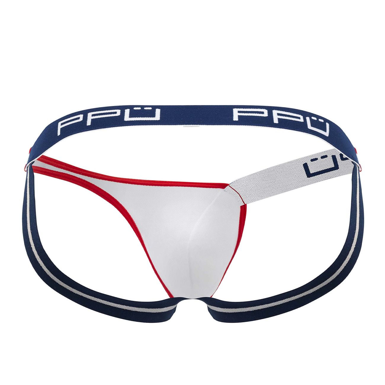 PPU 2308 One Side Mesh Jockstrap Blue