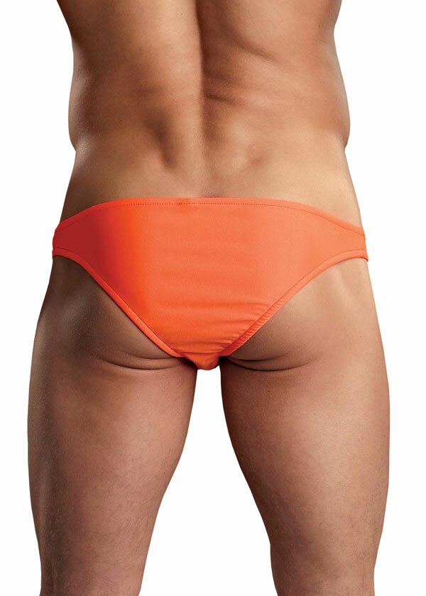 Mens Spandex Euro Bikini Brief Orange