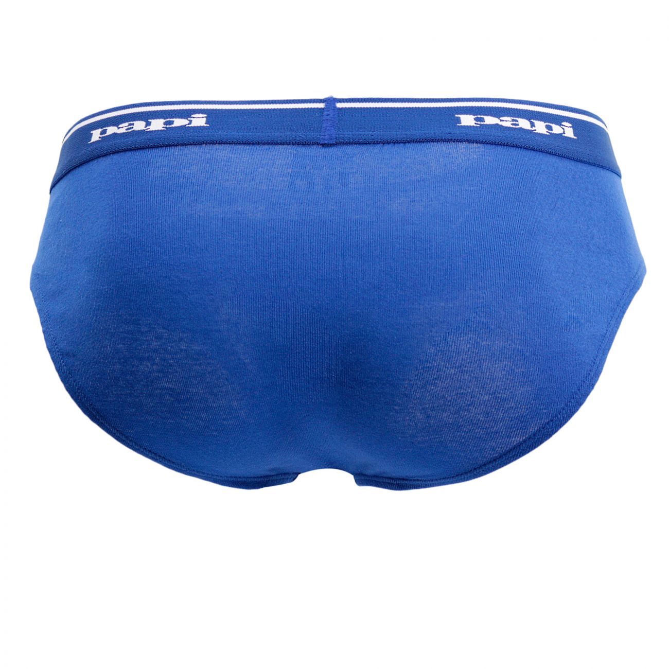 Papi 554101-400 3PK 1X1 Rib Low Rise Brief Light Blue-Cobalt-Navy