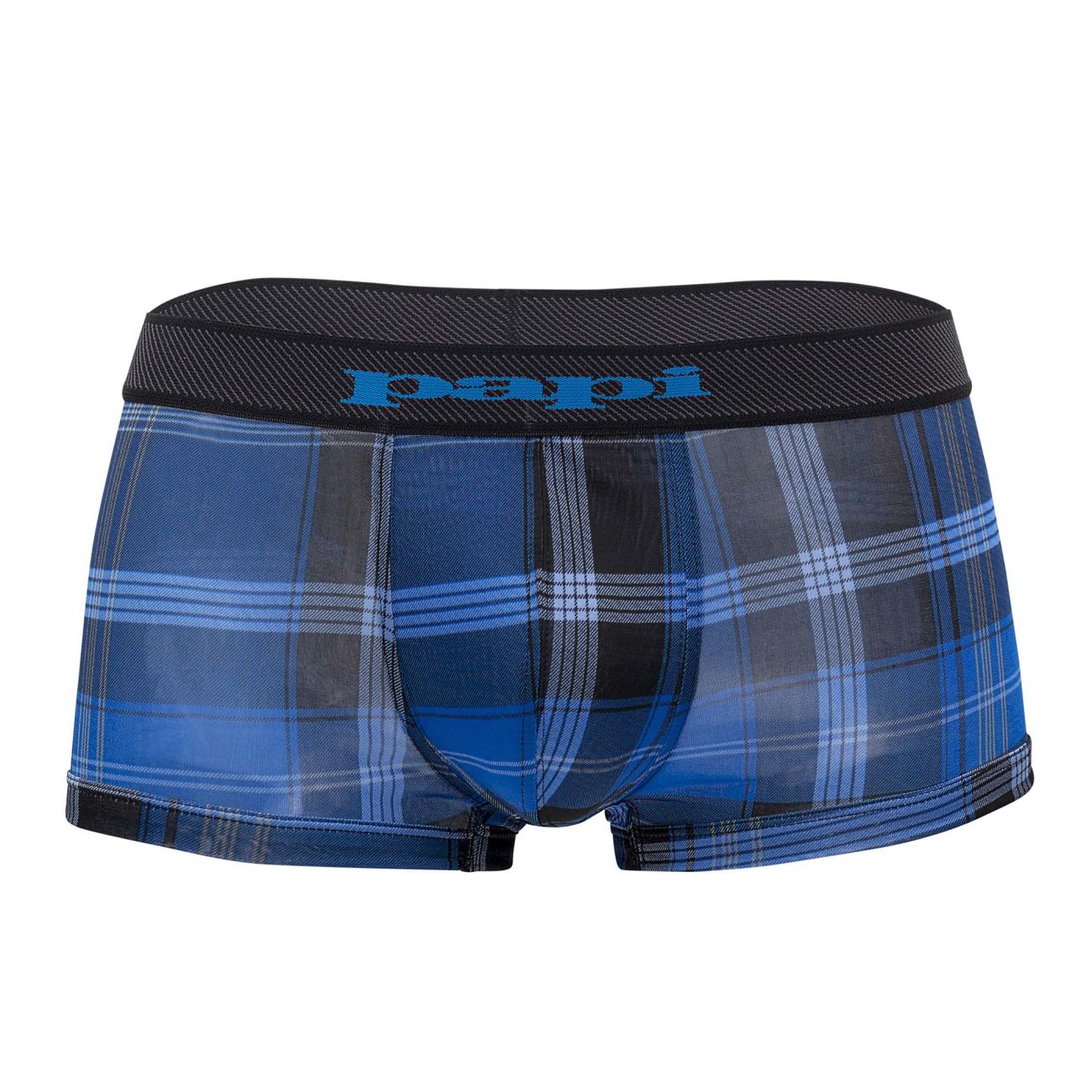 Papi 626182-968 Cool2 2PK Solid-Print Brazilian Trunks Black Blue