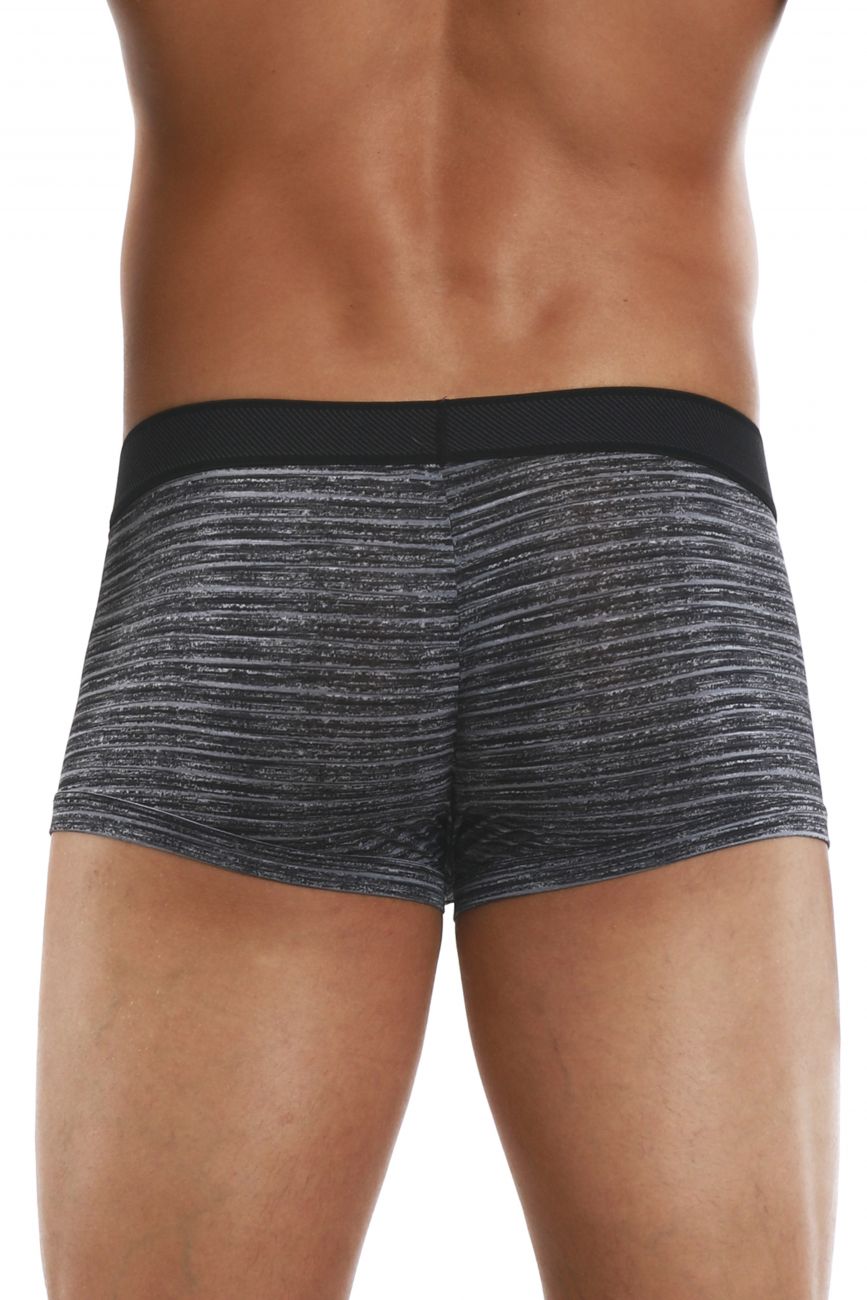 Papi 626183-962 Cool2 2PK Solid-Print Brazilian Trunks Black Gray