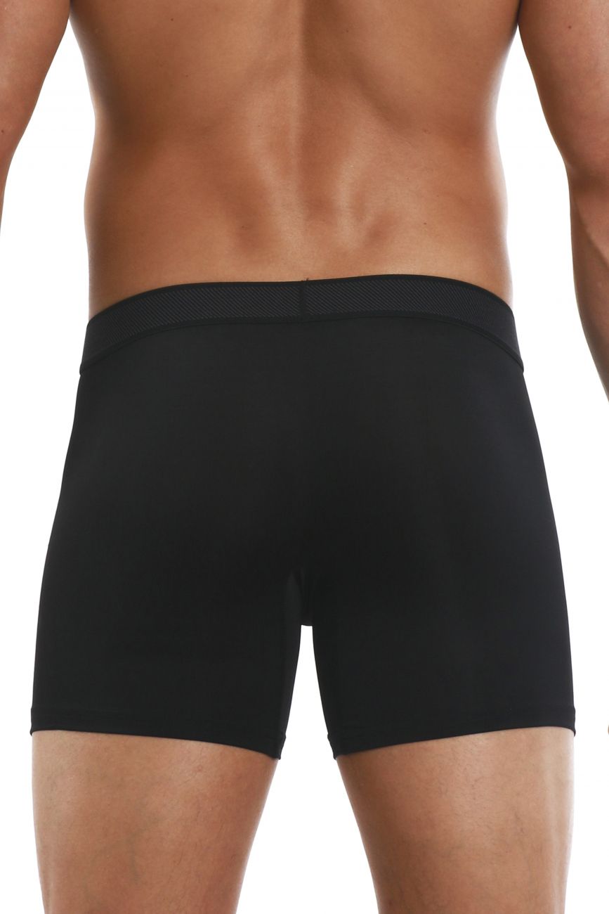Papi 626185-962 Cool2 2PK Solid Boxer Briefs Black Gray