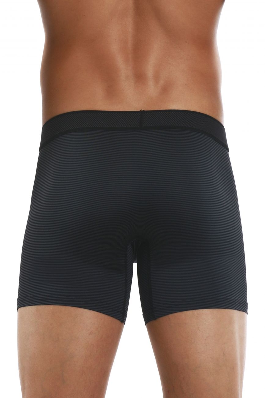 Papi 626185-962 Cool2 2PK Solid Boxer Briefs Black Gray