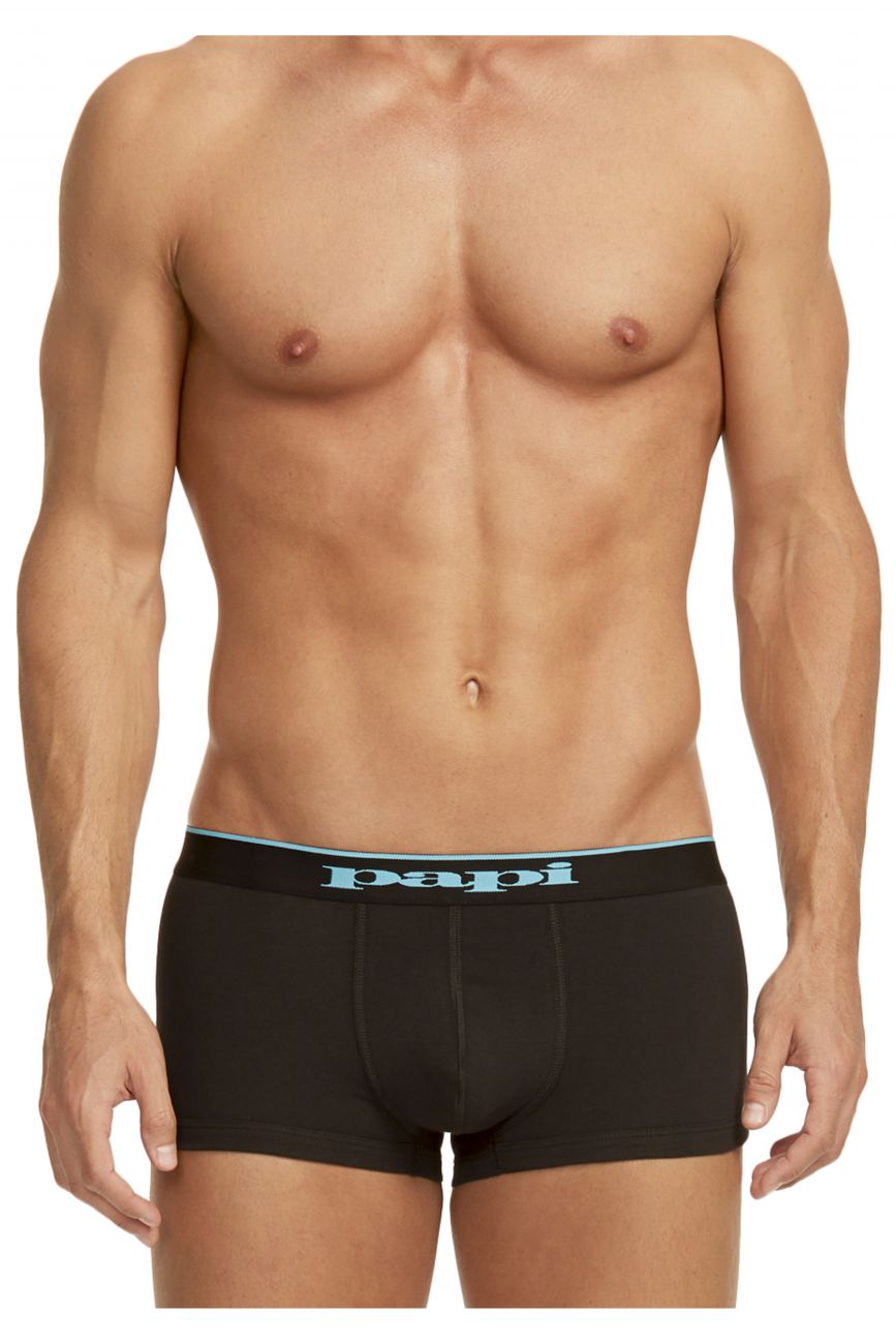 Papi 980501-941 3PK Cotton Stretch Brazilian Solids Black-Cobalt-Blue