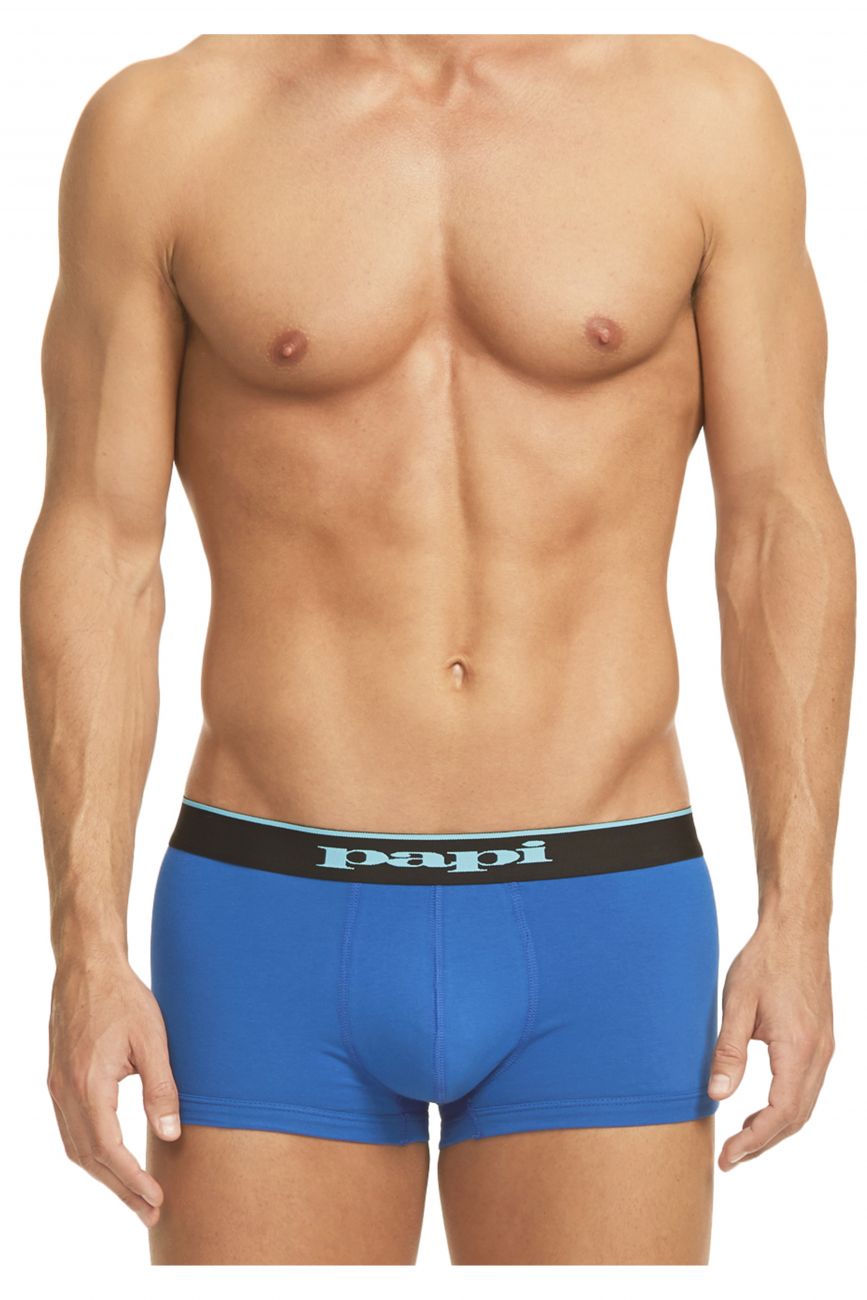 Papi 980501-941 3PK Cotton Stretch Brazilian Solids Black-Cobalt-Blue