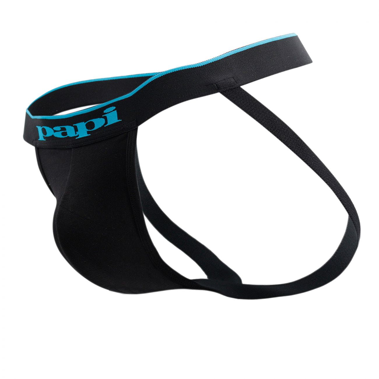 Papi 980911-941 3PK Cotton Stretch Jockstrap Black-Cobalt-Blue