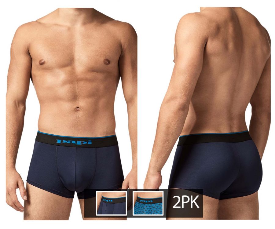 Papi UMPA048 Microflex Brazilian Trunks Teal-Graphic