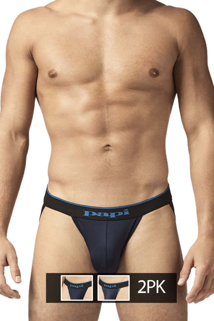 Papi UMPA049 Microflex Jockstrap Teal-Leopard