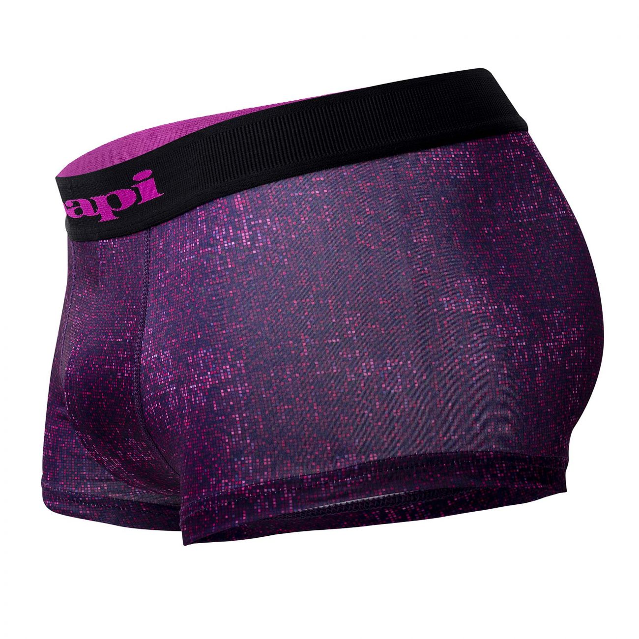 Papi UMPA050 Fashion Microflex Brazilian Trunks Purple Pixel Print
