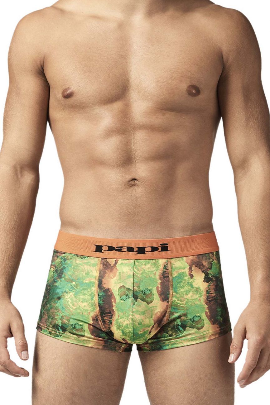 Papi UMPA050 Fashion Microflex Brazilian Trunks Sunrise Multi Print