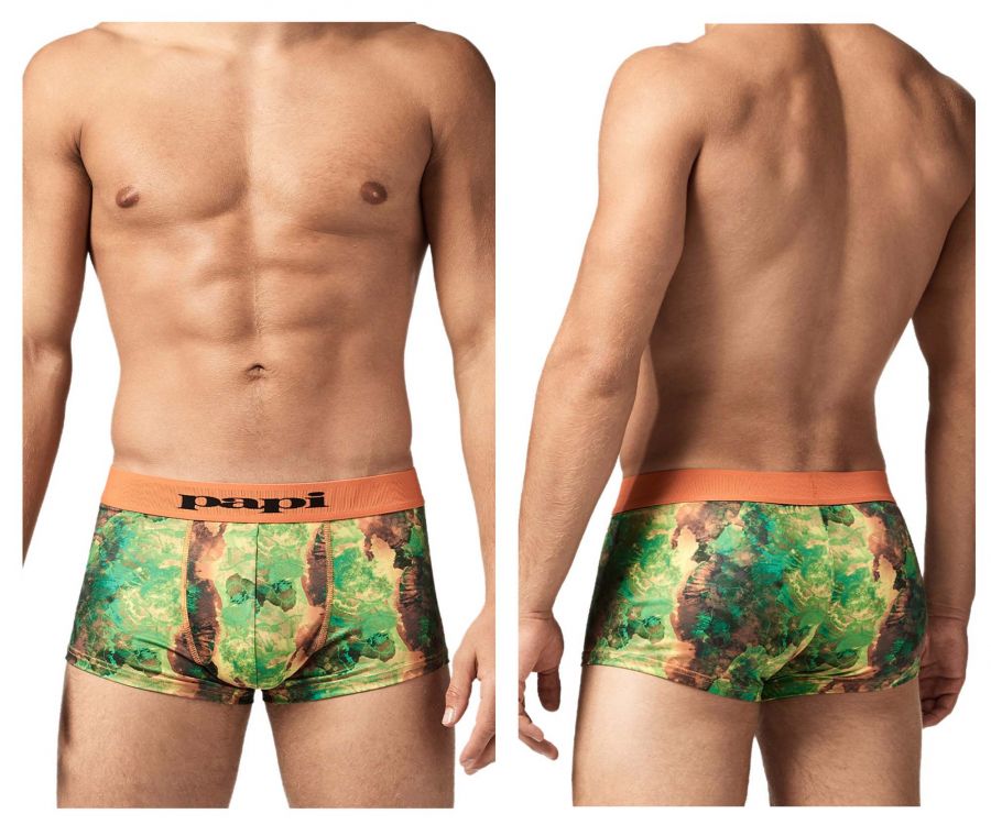 Papi UMPA050 Fashion Microflex Brazilian Trunks Sunrise Multi Print