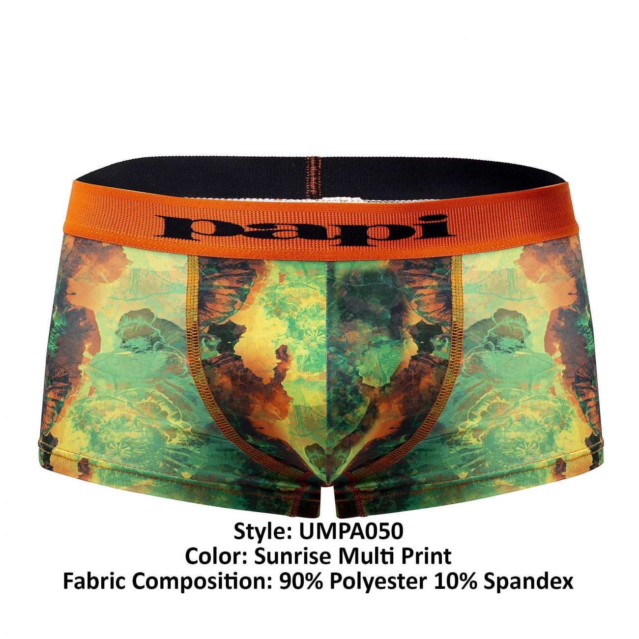 Papi UMPA050 Fashion Microflex Brazilian Trunks Sunrise Multi Print