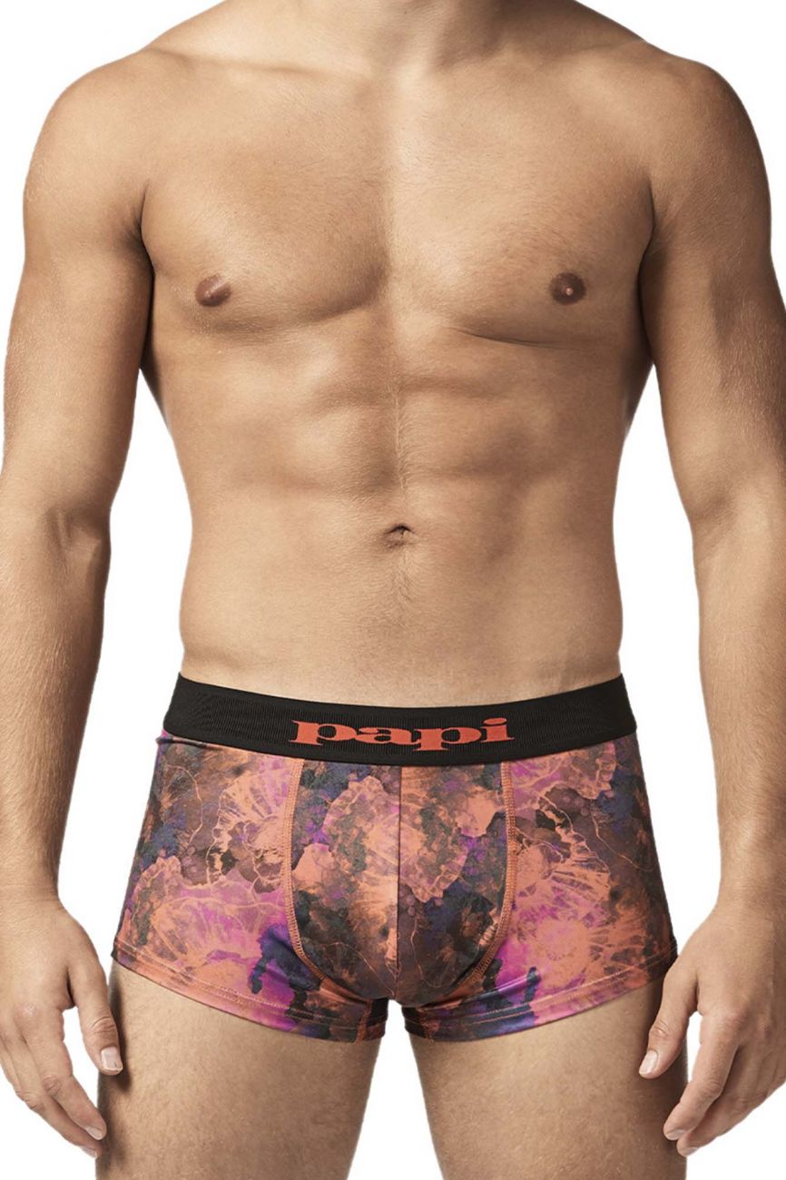 Papi UMPA050 Fashion Microflex Brazilian Trunks Sunset Multi Print