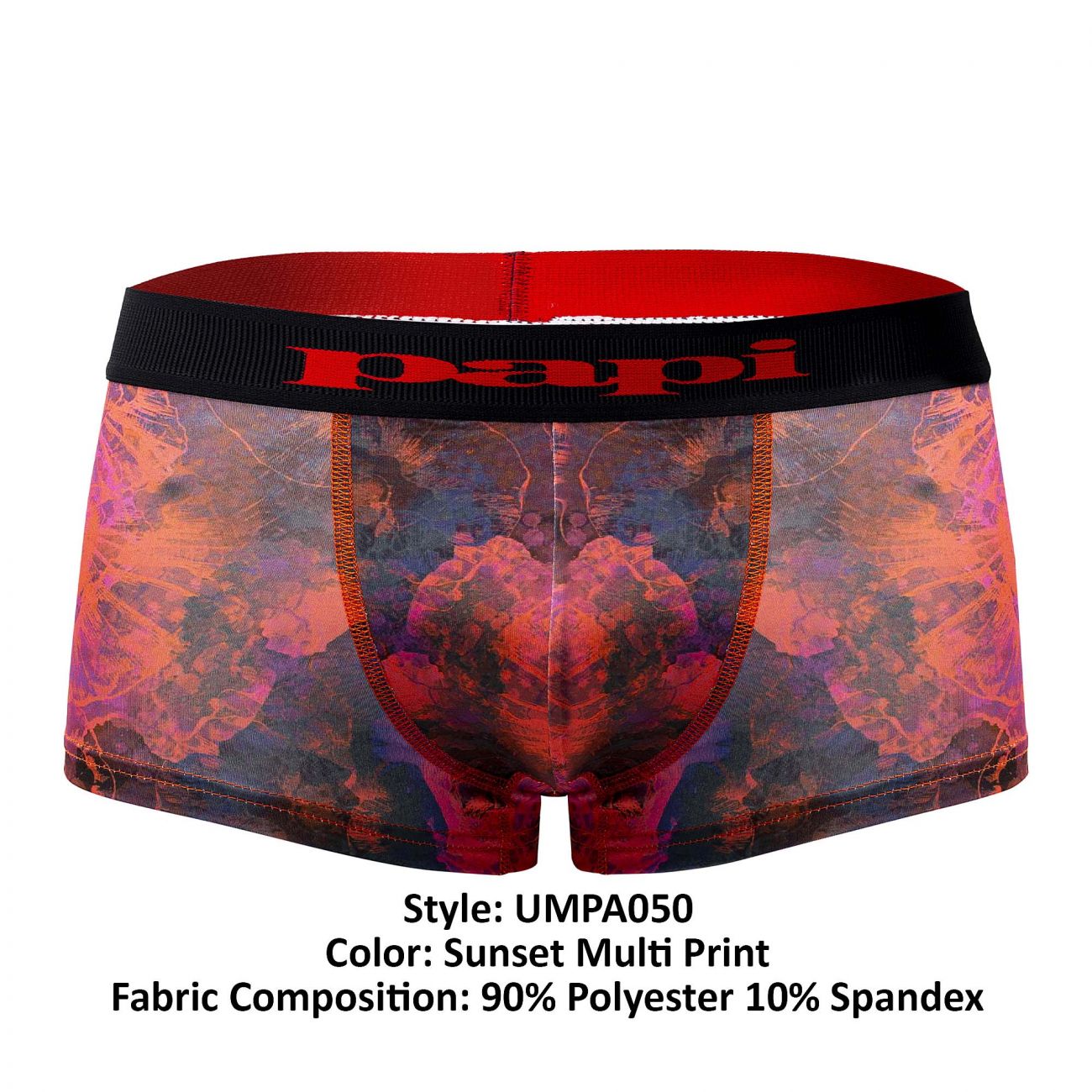 Papi UMPA050 Fashion Microflex Brazilian Trunks Sunset Multi Print