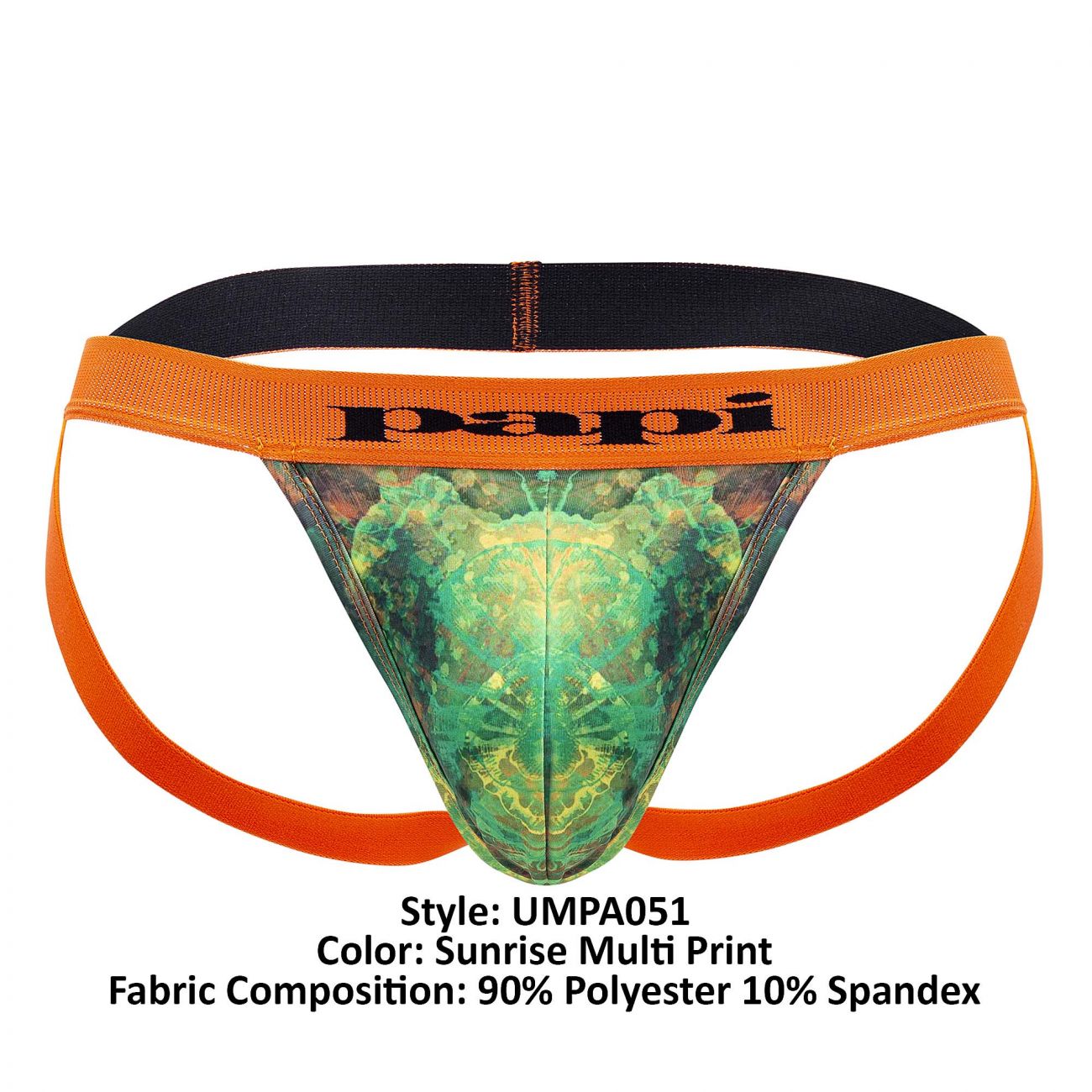 Papi UMPA051 Fashion Microflex Brazilian Jockstrap Sunrise Multi Print