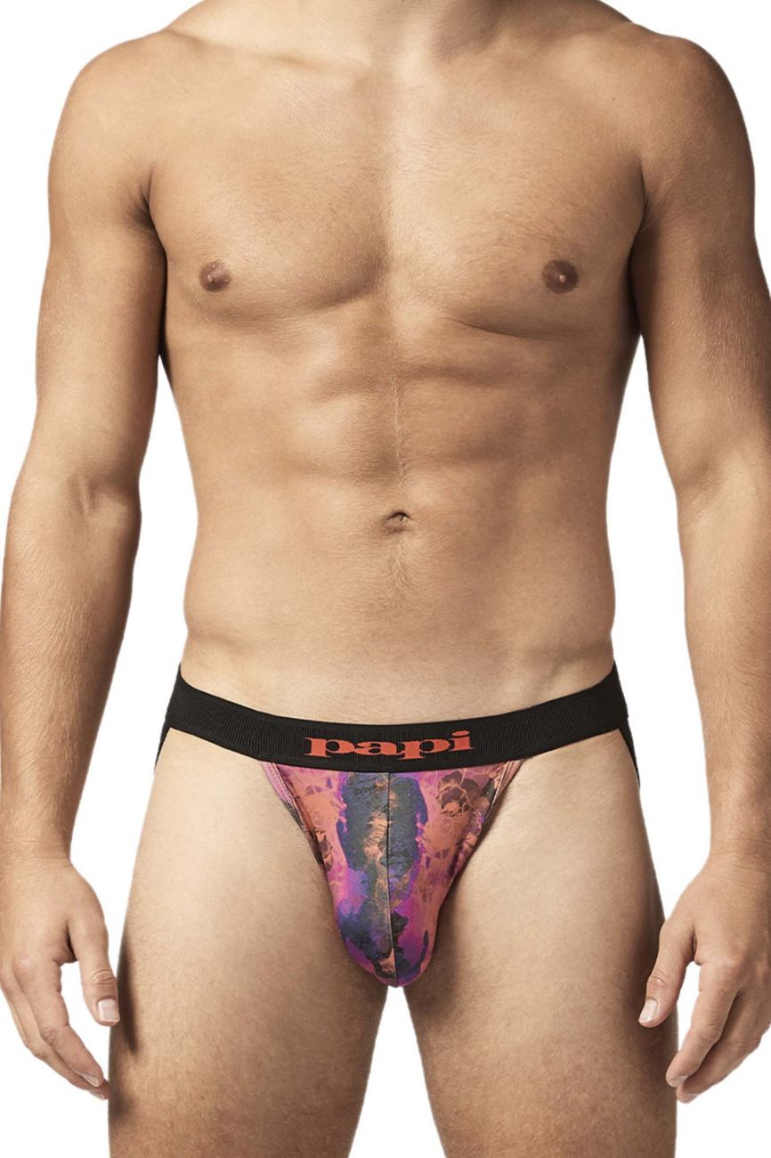 Papi UMPA051 Fashion Microflex Brazilian Jockstrap Sunset Multi Print