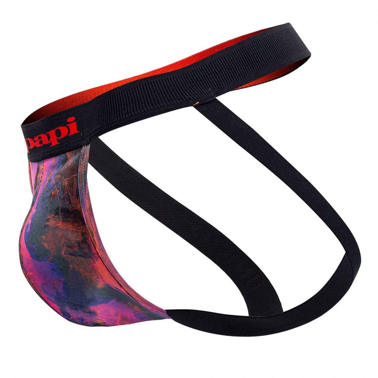 Papi UMPA051 Fashion Microflex Brazilian Jockstrap Sunset Multi Print