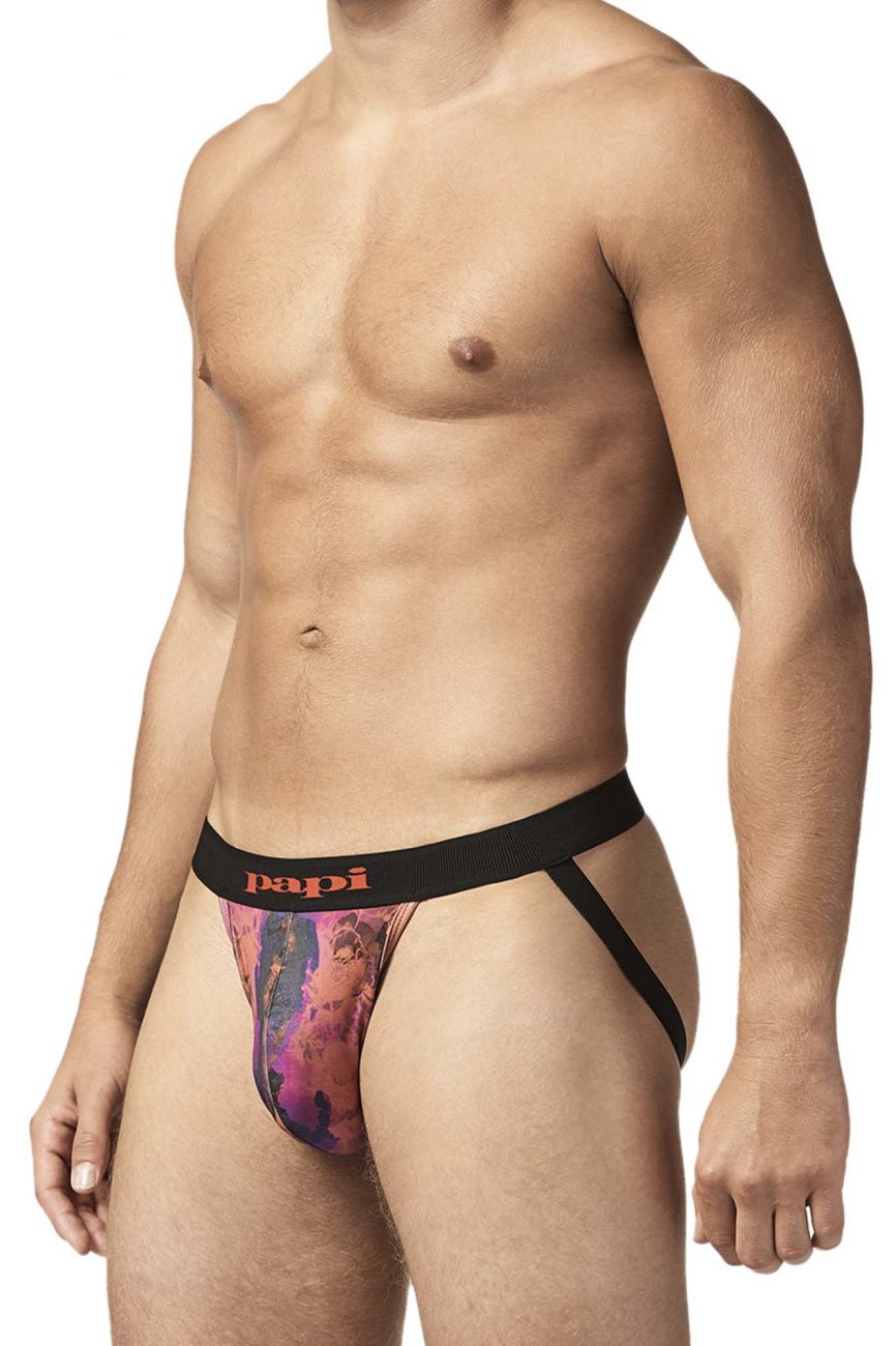 Papi UMPA051 Fashion Microflex Brazilian Jockstrap Sunset Multi Print