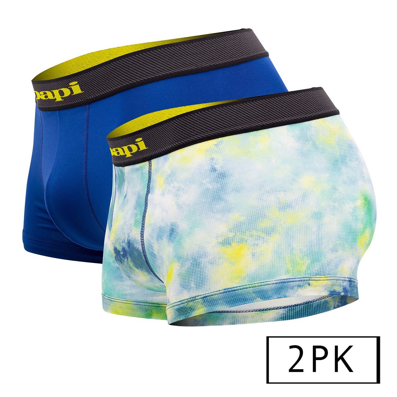 Papi UMPA074 2PK Microflex Brazilian Trunks Tie Dye-Blue