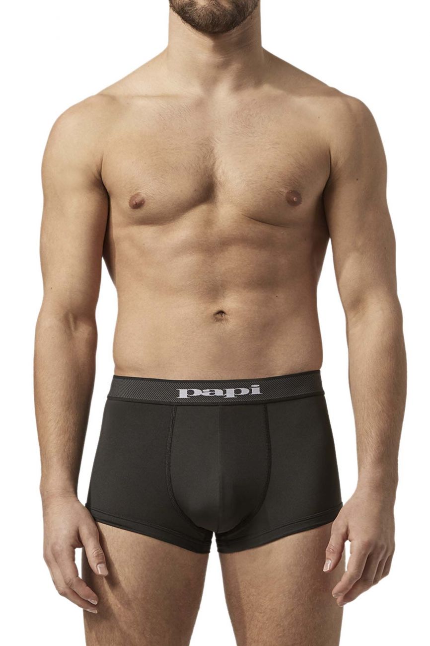 Papi UMPA076 2PK Microflex Brazilian Trunks Tropical-Black
