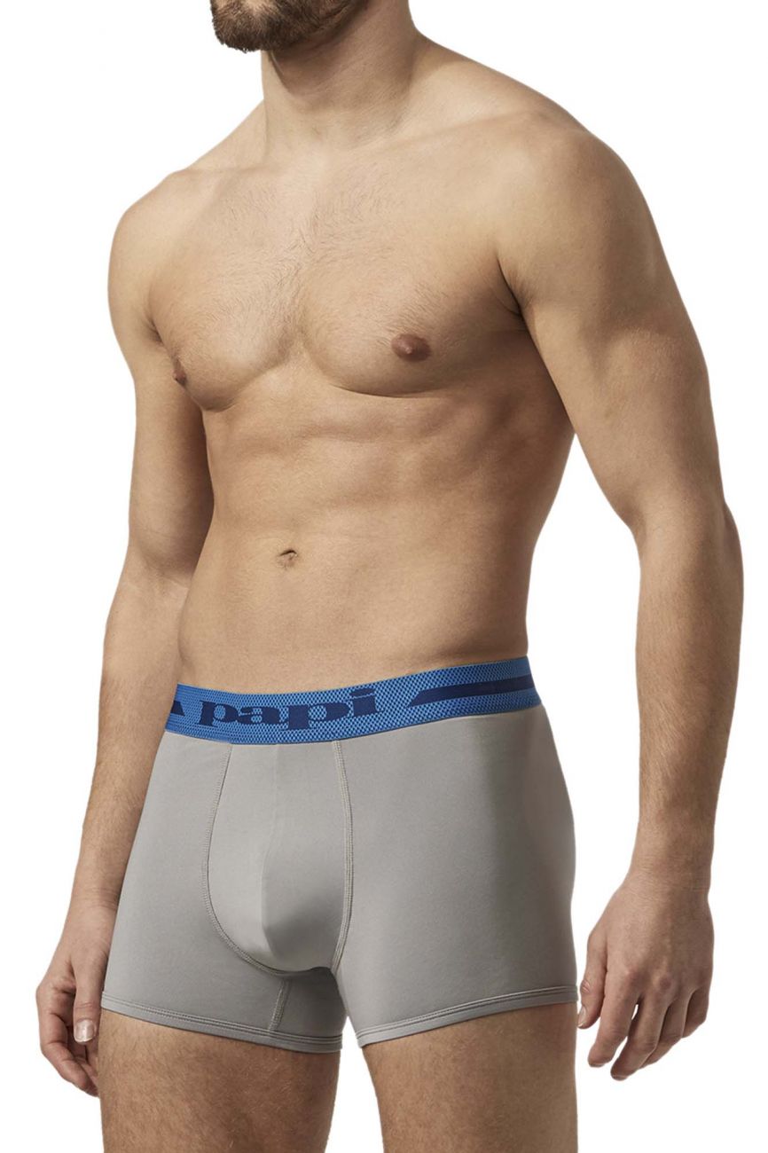 Papi UMPA080 2PK Microflex Brazilian Trunks Alloy-Black
