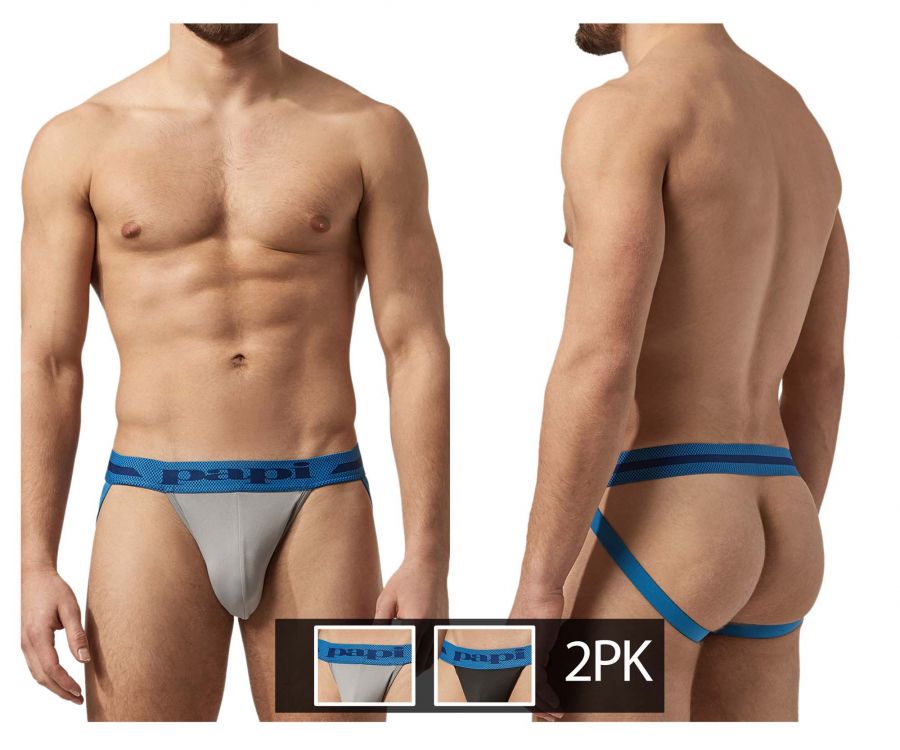 Papi UMPA081 2PK Microflex Jockstrap Alloy-Black