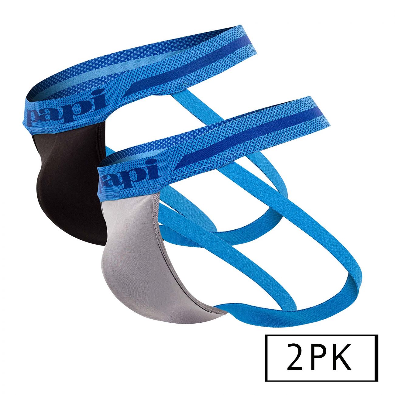 Papi UMPA081 2PK Microflex Jockstrap Alloy-Black