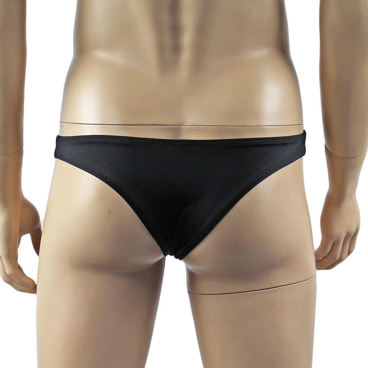 Mens Lingerie Stretch Lycra Capri Bikini with Lace (black plus other colours)
